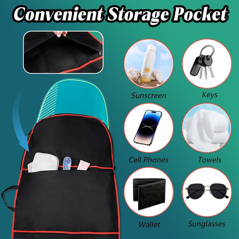 Dawitrly Surfboard Bag, Surfboard Cover Bodyboard Carry Bags, 48 * 26 inch Paddleboard Bag with Handle Carrying Strap, Double Zipper and Storage Pocket for Outdoor Travel - Image 5